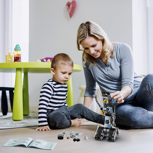 370 Pieces Johnny 5 Robot Building Set, Short Open Circuit Johnny Five Robot Model Toys, Compatible for Lego, Educational Gift Set for Ages 8-14 B...