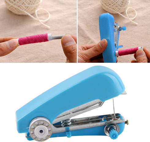 HEEPDD Handheld Sewing Machine, Portable Mini Manual Stitching Machine for Clothes Fabrics DIY Home Travel...