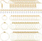 640pcs Gold Earring Beading Hoops Beading Hoop Earring Supplies Golden Brass Round Circle Beaded Kits Findings Ear Nuts Components for Jewelry Mak...