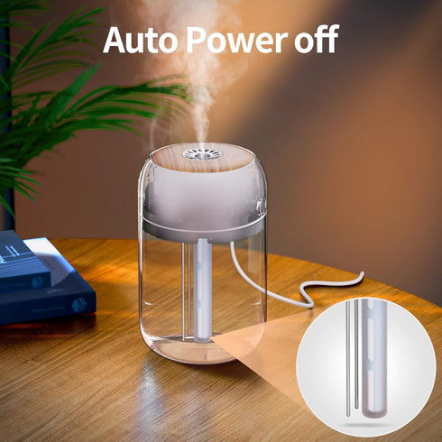 SmartDevil Portable Mini Humidifier, 500ml Small Desk Humidifier, USB Personal Desktop Humidifier for Bedroom, Office, Travel, Plants, Auto Shut-O...