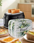 2 Slice Toaster Cover, Bread Machine Cover Farm Plant Summer Eucalyptus Leaves Gray Plaid Kitchen Appliance Dust Cover with Top Handle Fingerprint...