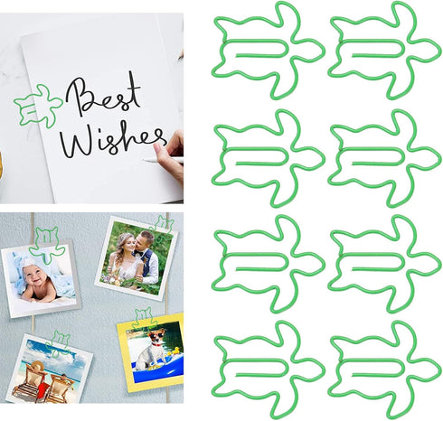 Cute Paper Clips, Pack of 100 Metal Animal Shaped Style Exquisite Bright Paper Clips Electroplated Anti Slip Fancy Paperclips Portable Creative Fu...