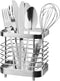 Utensil Holder, Stainless Steel Utensil Drying Rack with Detachable Base, Dish Drainer for Kitchen Counter, Silverware Cutlery Flatware Holder For...