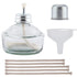Dental Alcohol Lamp Glass Alcohol Burner Lamp Bunsen Burner with Metal Cap Dental Lab Equipment Heating 150ml with 5 Free Replacement Wicks & Funn...