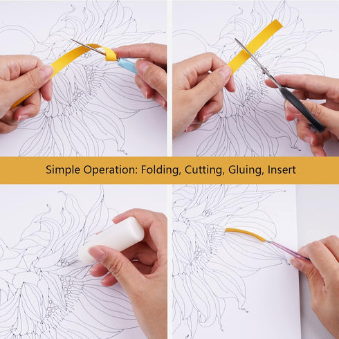 Uniquilling Quilling Kit Paper Quilling Kit for Adults Beginner, Handmade DIY Craft Quilling Paper Filigree Painting Kit Tools, Home Room Wall Art...