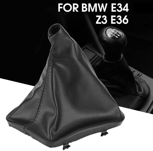 Gear Shift Boot, Left Hand Driver Car Gear Stick Shift Knob Gaiter Boot Cover Fit for E34 E36 Z3...
