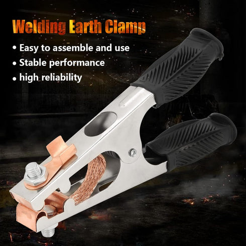 Welding Ground Clamp, 500A Electroplated Welding Earth Clip, Copper Grounding Clamp for Manual Welder(US Type)...