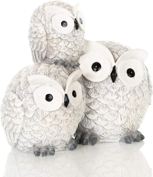 Roman Garden Items Owls Garden Statue, one Size, Light Gray...