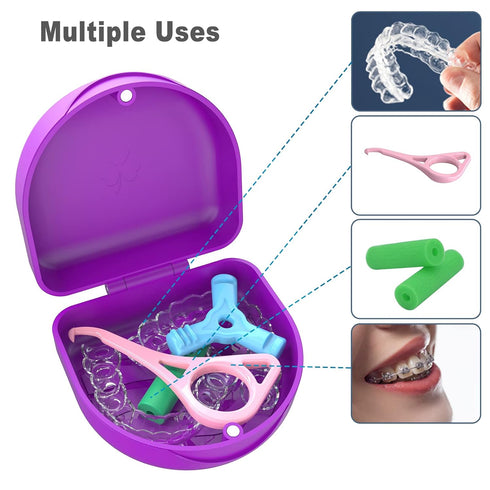 Retainer Case Denture Case: BVN Orthodontic Dental Case, Slim Braces Case, Mouth Guard Case, Denture Box, Teeth Aligner Case, Night Guard Case Con...