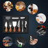 Cheese Knife Set 14 Piece, Stainless Steel Cheese Knives, Charcuterie Boards Accessories, Butter Spreader Knife with Corkscrew Wine Opener and Pou...