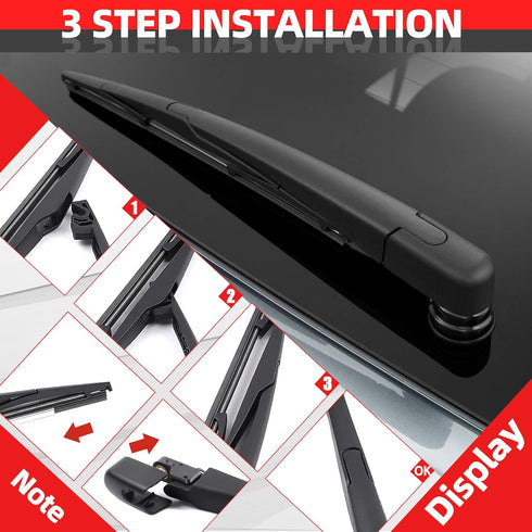 Replacement for Hyundai Tucson 2010-2015, Rear Windshield Wiper Arm Blade Set - OTUAYAUTO Factory OEM Style 988111H000...