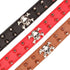 Spiked Leather Dog Collar, 2 Rows Bullet Rivets Studded PU Leather, Cool Skull Pet Collar for Medium and Large Dogs (L, Hot Pink)...