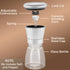 Stainless Steel Salt and Pepper Grinder Set of 2 - Pepper Mill & Salt Mill with Adjustable Coarseness - Glass Spice Shakers - Easy Clean Ceramic G...