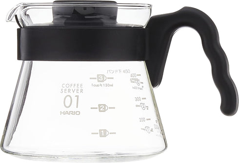 Hario V60 Glass Coffee Server, 450ml, Black...