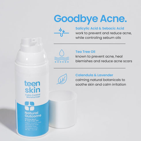 Teen Skin Moisturizer | Gentle, Non-Toxic Acne Treatment for Boys & Girls | All Skin Types | 50 ML...