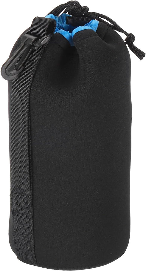 PATIKIL Camera Lens Bag, 3.9" IDx9.8 H Drawstring Lens Pouch with Thick Protective Neoprene, Lens Case for DSLR Camera Lens, Water Coffee Cups, Bl...