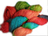 Silk Roving Worsted Weight Yarn - 100% Recycled & Hand-Dyed Mulberry Silk - Luxurious and Versatile for Knitting, Felting, and Crafting.(100 gm-22...