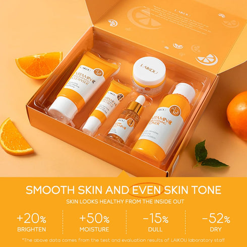Skincare Gift Set for Teenage Girls,Vitamin C Skin Care Set - 5 Piece Gentle Skin Cleaning & Care Travel Size Kit With Cleanser, Toner, Face Serum...