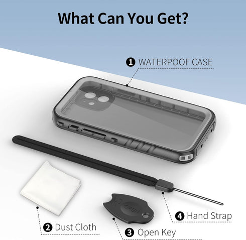 SPORTLINK Compatible with iPhone 12 Mini Waterproof Shockproof Case - Full Body Heavy Duty Underwater Dustproof Rugged 360 Protective Military Gra...