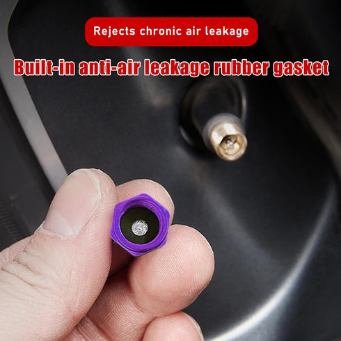 Zicine 8 PCS Car Tire Valve Stem Caps, Aluminum Alloy Wheel Valve Covers with Rubber O-Ring, Corrosion Resistant Leak-Proof Tire Air Cap Set, Univ...
