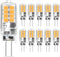 G4 LED Bulb Warm White 3W Equivalent to 20W 30W Halogen Bulbs, 360° Beam Angle AC/DC 12V G4 Bi-Pin LED Light Lamp, Not Dimmable, No Flicker, 10 Pa...
