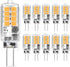G4 LED Bulb Warm White 3W Equivalent to 20W 30W Halogen Bulbs, 360° Beam Angle AC/DC 12V G4 Bi-Pin LED Light Lamp, Not Dimmable, No Flicker, 10 Pa...