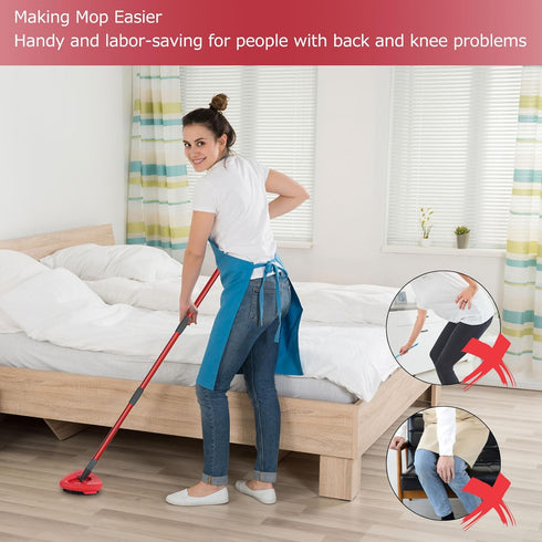 Spin Mop Replace Head Scrub Brush & Base, Scrubber Mop Brush Head Replacement for O Ceda EasyWring 1 Tank System, Hard Bristle Cleaning Brush for ...