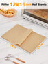 SMARTAKE 50 Pcs Parchment Paper Baking Sheets, 12x16 Inches Non-Stick Precut Baking Parchment, for Baking Grilling Air Fryer Steaming Bread Cup Ca...