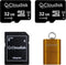 Pack of 2 Micro SD Card 32GB Flash Memory Card Micro SDHC with SD Adapter and Card Reader, C10, A2, U3, UHS-I (32 GB)...