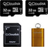 Pack of 2 Micro SD Card 32GB Flash Memory Card Micro SDHC with SD Adapter and Card Reader, C10, A2, U3, UHS-I (32 GB)...