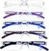 AQWANO 5Pack Rimless Reading Glasses Computer Blue Light Blocking Clear Frame Readers Anti Glare Filter Lightweight for Women Men,1.0...