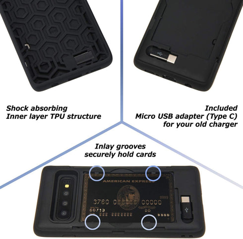 TORU CX PRO Case for Galaxy S10, with Card Holder | Slim Protective Cover with Hidden Credit Cards Wallet Flip Slot Compartment Kickstand | Includ...