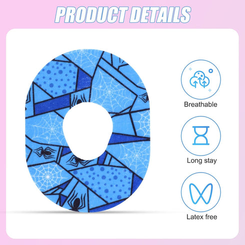 25pcs Adhesive Patches for Dexcom G7, Waterproof Adhesive Overpatch with Hole Sensor Covers Glucose Monitor Patch Spider Elements CGM Adhesive Tap...