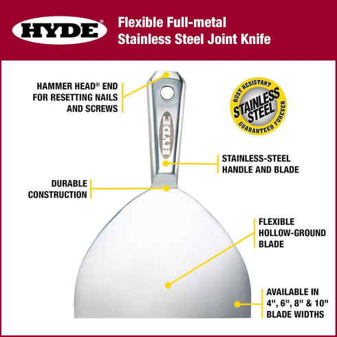 HYDE 06577 Full Metal Joint Knife, 4-inch, Stainless Steel...