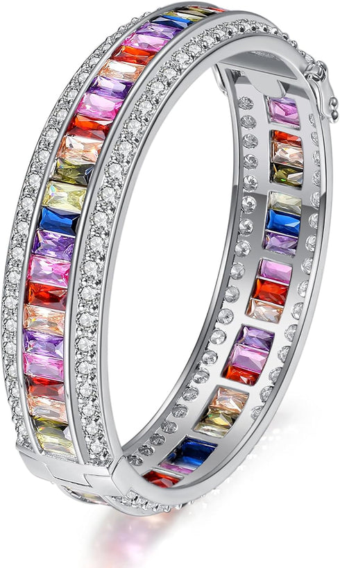 Women Amethyst Bracelets Garnet Ruby Blue Sapphire Tennis Bracelet Bridal Girl Girlfriend Jewelry...