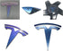 Logo Decal Overlay Stickers for Tesla Model 3 (2017 to 2023), Standard Wrap, 11-pc Set (Gloss Flip Deep Space - Blue/Purple)...