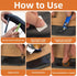 100PCS Bicycle Tube Patch Kit - 96PCS Inner Glueless Bike Tire Repair Patches and 4 Metal Tire Rubbing Files, Flat Tire Repair Kit for Lightweight...