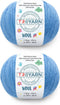 Wool Jr (2- Skeins Pack) 40% Merino Wool%20 Cashmere%40 AcrylicThread Weight #1 Soft Knitting and Crochet Yarn for Crocheting and Knitting (2 x1.7...