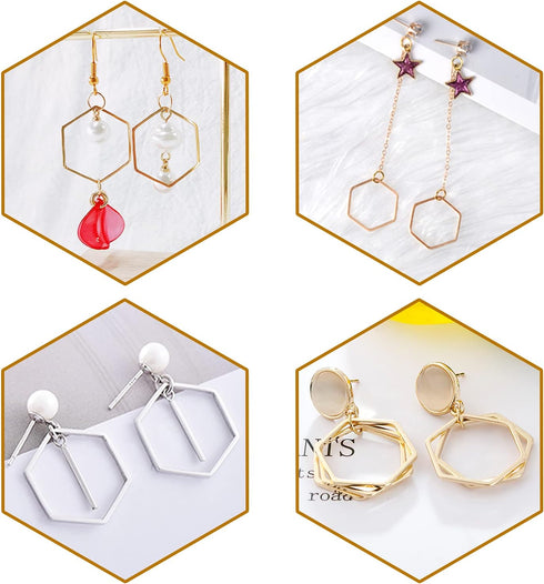 Earrings Beading Hoop for Jewelry Making, Earrings Findings Hoops Earring Charms Open Bezel Pendant Frame for DIY Craft,Earring Necklace,Crafts Su...