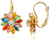 Barzel 18K Gold Plated Flower Earrings - Colorful Lotus Flower Earrings For Women - Made in Brazil...