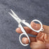 Folding Scissors, 2Pcs Stainless Steel Folding Scissors Pocket Portable Foldable Travel Scissors Small Craft Cutter, Silvery...