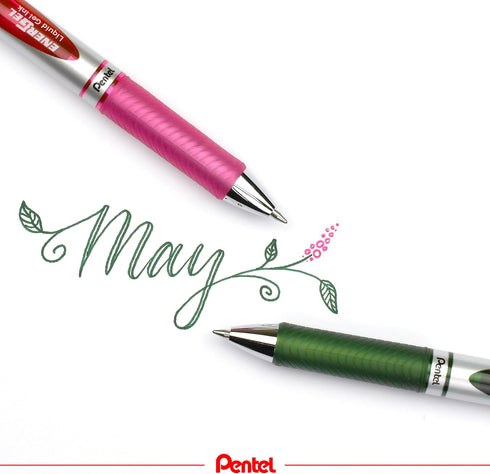 Pentel BL77 EnerGel 0.7mm Retractable Liquid Gel Roller Pen - Pink Ink (BL77-P)...