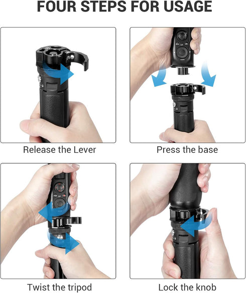 SmallRig Universal TransMount Quick Release Adapter for Mini Tripod and Monopod to Gimbal Stabilizer and Camera Accessories, Featuring a 1/4"-20 M...