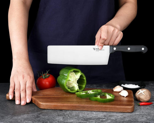 7.5-Inch Nakiri Knife Razor Sharp High Carbon Stainless Steel Meat Cleaver, Vegetable Chopper Kitchen Knife Multipurpose Chef Knife...