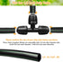 Drip Irrigation Fittings for 1/2 Inch Tubing (0.60"-0.63" OD), 10 Pieces Barbed Tee Drip Parts Locked Tee Connectors, 3 Way Drip Line Nuts Connect...