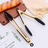 Stainless Steel Classic Kitchen Serving Food Party Gold Tongs 9" and 12" Cooking Tong with BPA Free Silicone Tips, Dishwasher Safe Serving Tools(s...