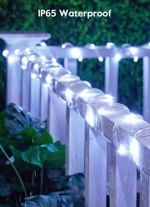 Brightown Solar Rope Lights, IP65 Waterproof 39FT 100LED Outdoor Solar String Lights Solar Powered Fairy Lights with 8 Lighting Modes for Party Ga...