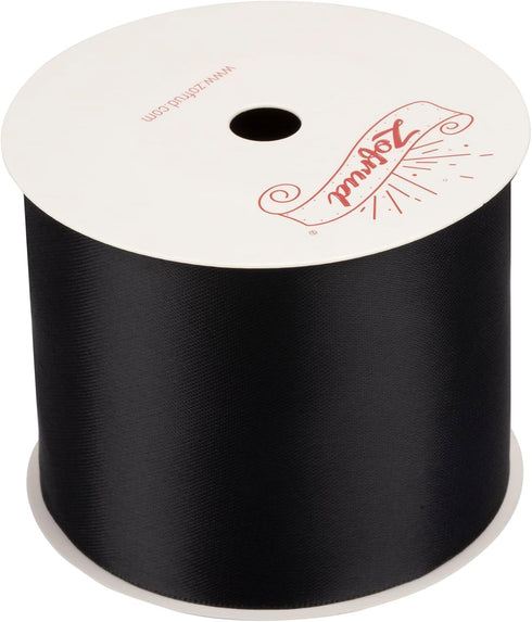 Black Satin Ribbon 2 1/2 Inch wide x 10 Yds - Large Ribbon Ideal for Bows, Gift Wrapping, Flower Bouquet, and Crafts...