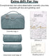 Travel Makeup Bags Cosmetic Organizer Bag: 3-Set Large Capacity Make up Bag - PU Leather Toiletry Bag for Women - Wide Open Portable Pouch with Di...