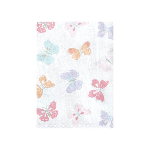 Hudson Baby Unisex Baby Cotton Flannel Burp Cloths Bundle, Pastel Butterfly, One Size...